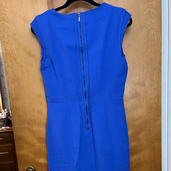 NWT! Brilliant Royal Blue Capped Sleeve Dress // H&M Women's Size 10 - Picture 7 of 7